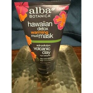 Alba Botanica Hawaiian Detox WARMING Mud Mask Volcanic Clay Hypoallergenic 4oz